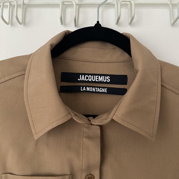NEW JACQUEMUS Beige 'La Tunique Jocou' Long Sleeve Shirt (S) - Picture 6 of 9